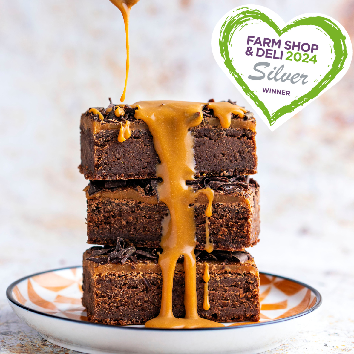 award winning salted caramel brownies for postal orders