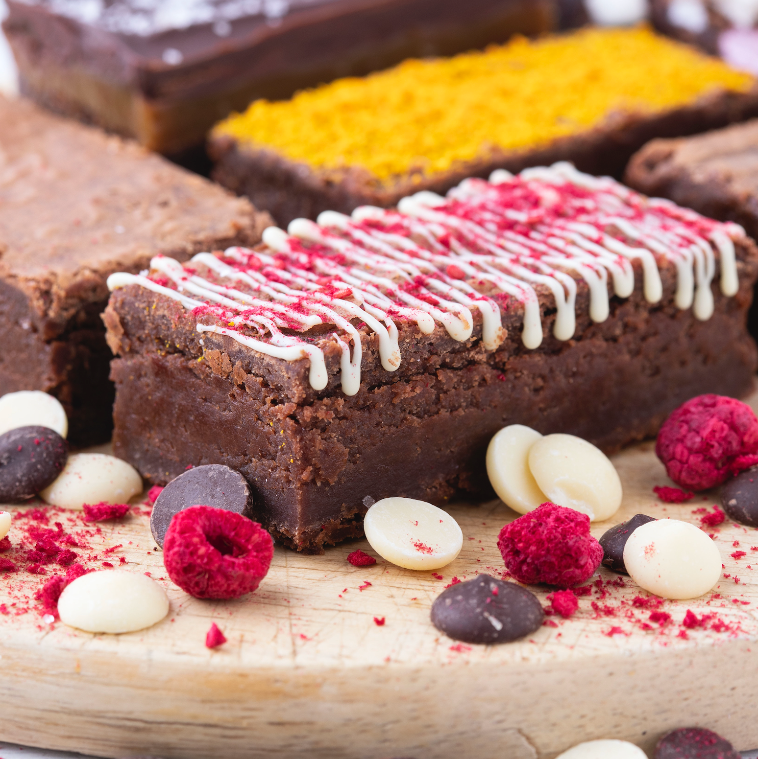 White Chocolate & Raspberry Brownie Box
